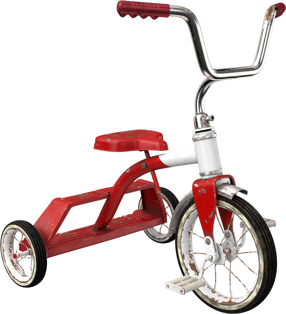 Dirty Vintage Tricycle Png Image - Bicycle (2048x2048), Png Download