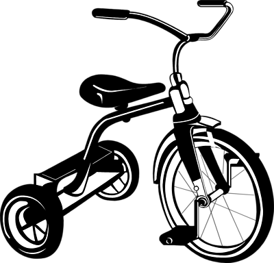 Tricycle Clipart - Tri Cycle Clip Art (400x384), Png Download