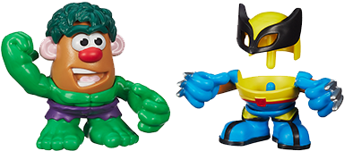 Hulk And Wolverine Mr - Little Potato Head Super Heroes (400x400), Png Download