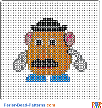 Potato Head Pattern - Mr Potato Head Pixel (350x350), Png Download