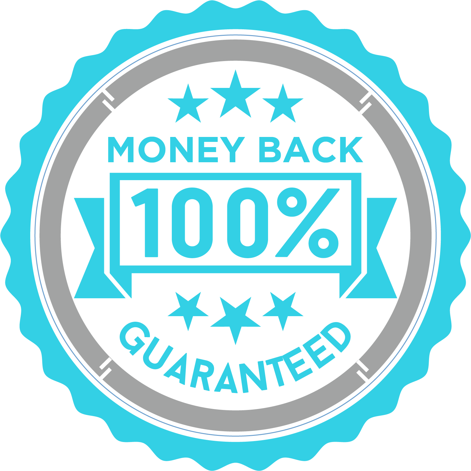 100% Money Back Guarantee - Money Back Guarantee Seal (1604x1604), Png Download