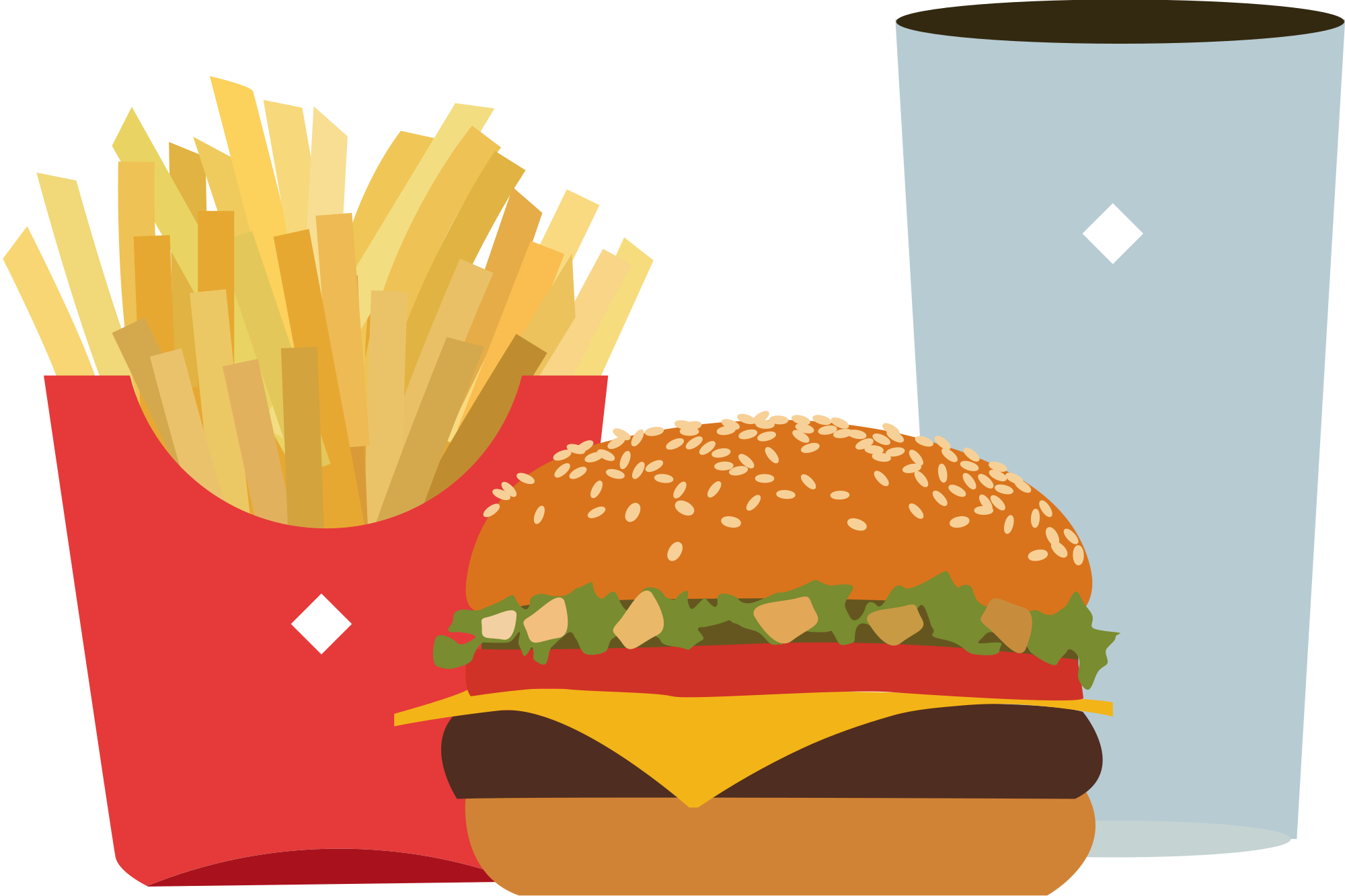 Open - Junk Food Illustration Png (2000x1333), Png Download