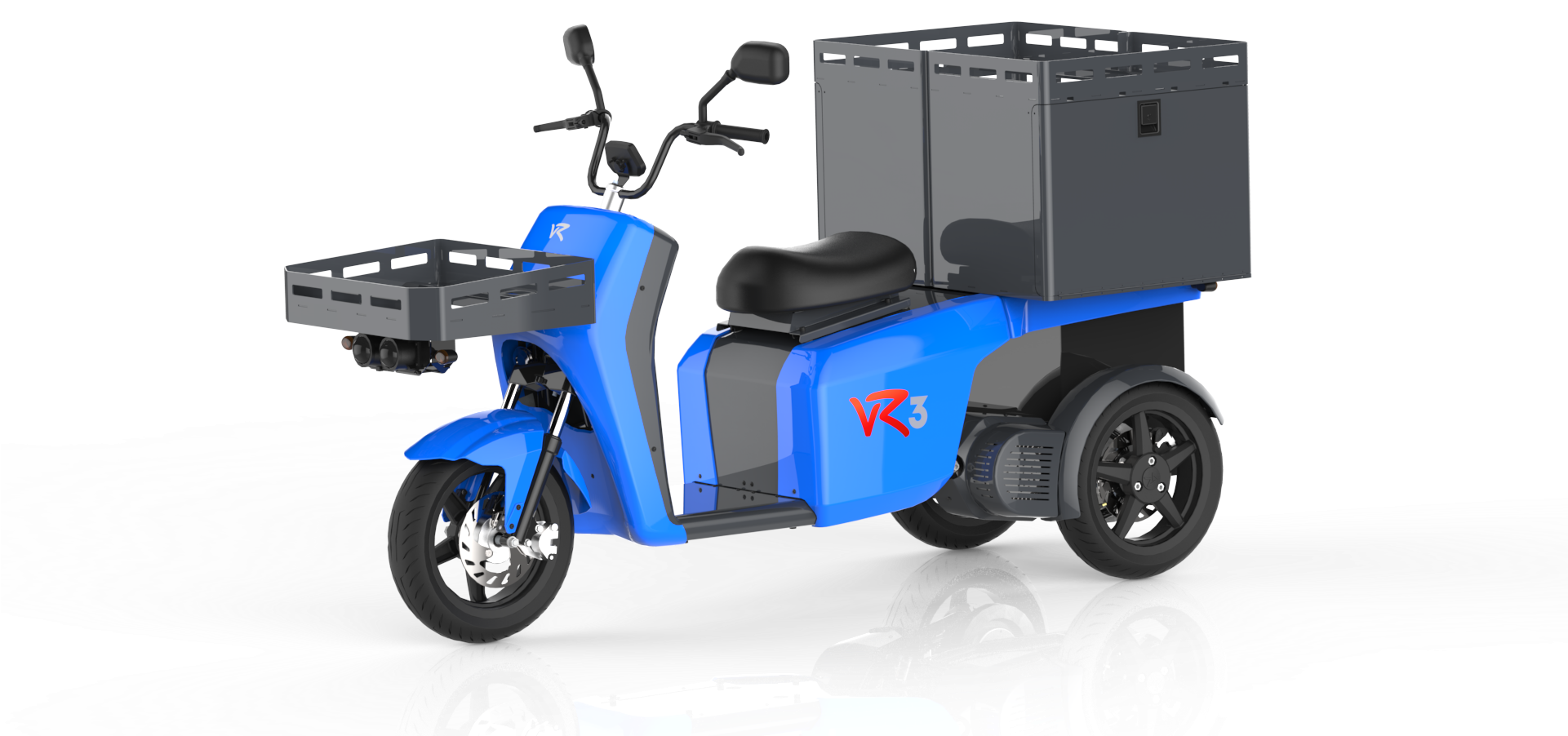 The Vr3 Electric Tricycle As A Delivery Vehicle With - Toy Vehicle (1920x1080), Png Download