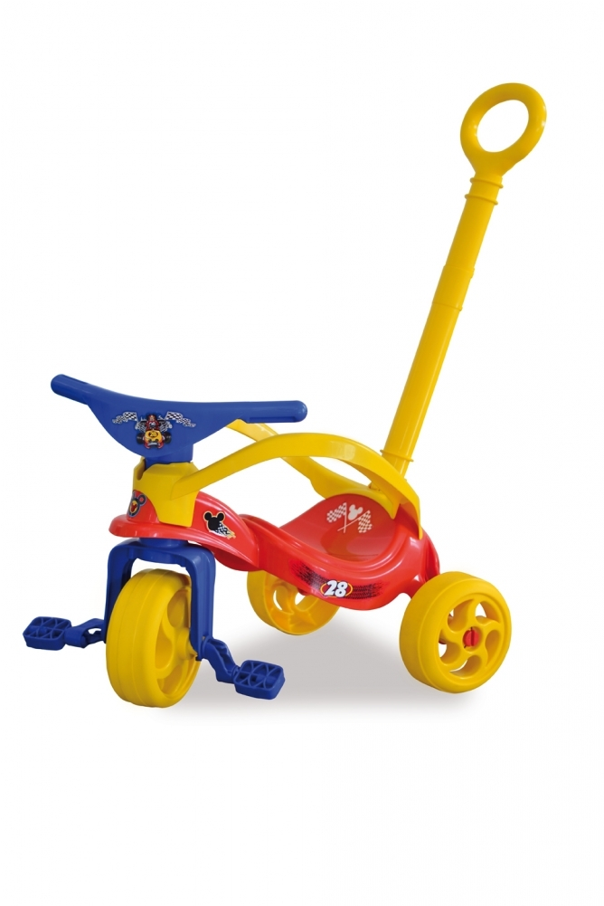 Mickey Tricycle With Pusher And Protection - Tricycle (1020x1020), Png Download