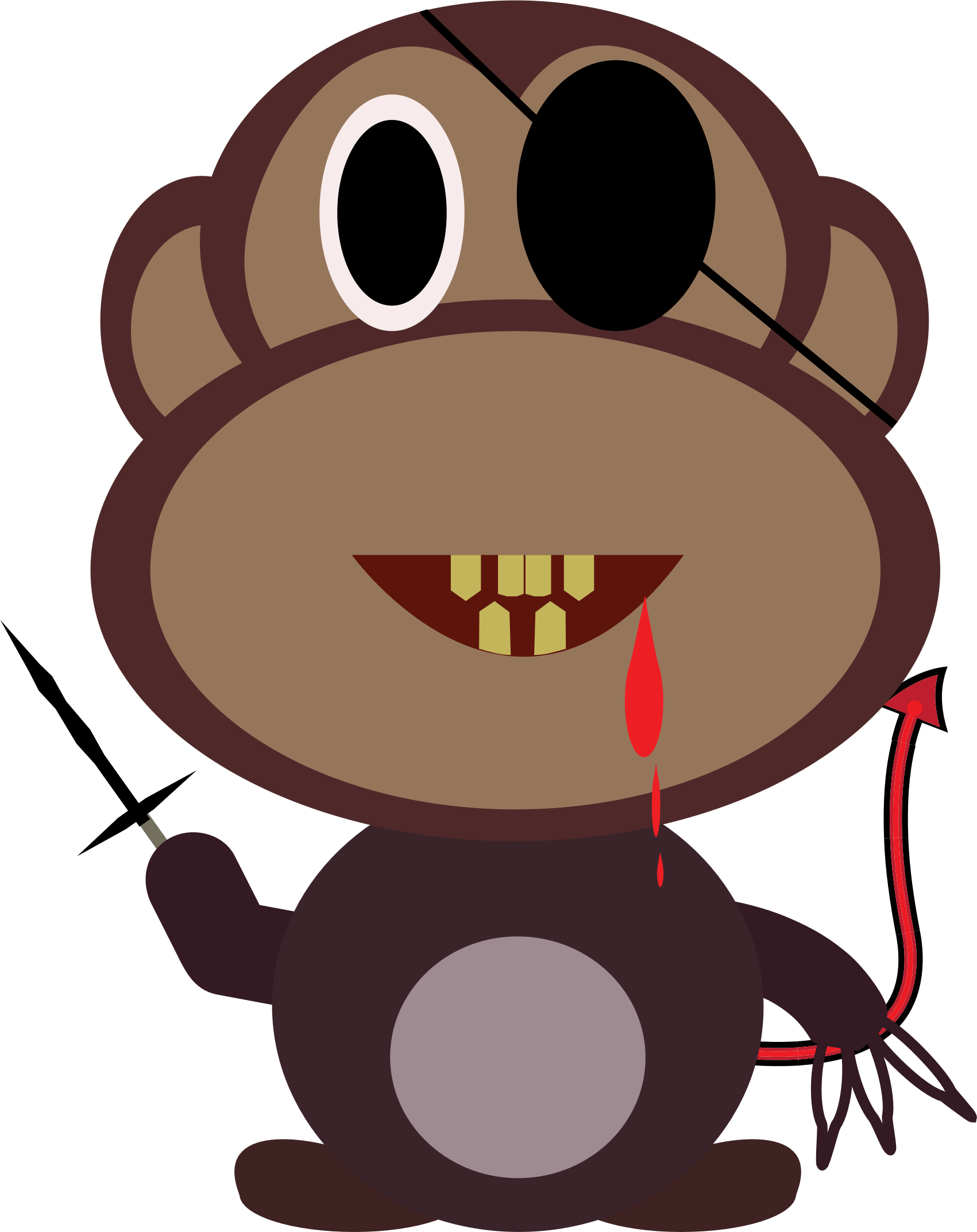 This Free Icons Png Design Of Monkey Killer (1701x2145), Png Download