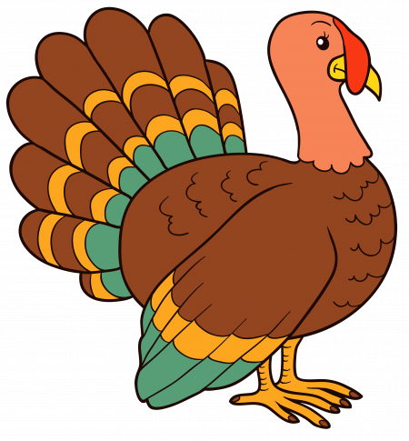Turkeys Clipart - Turkey Png (450x485), Png Download