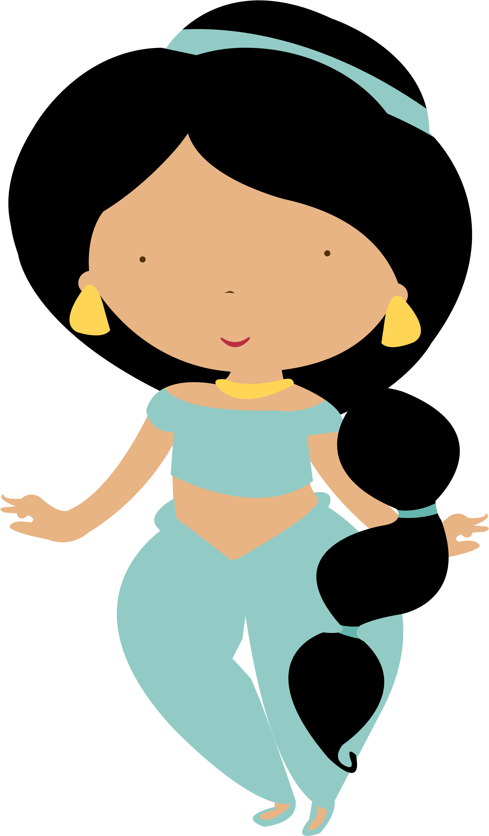 Jasmine Clipart Princess Face - Princess Jasmine Cut Outs (2386x3408), Png Download