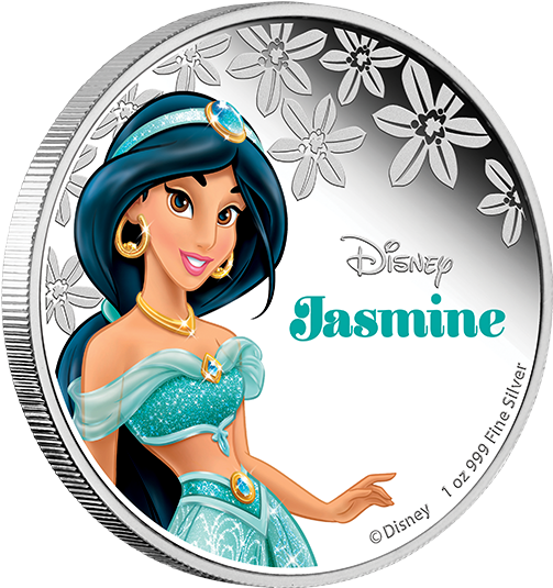 Fine Silver Coin Disney Princess Jasmine - Princess Jasmine Women's Costume (570x570), Png Download
