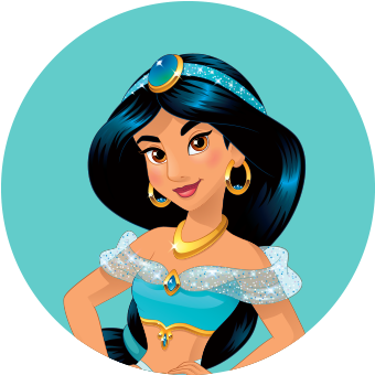 Jasmine Circle V=1459892598 - Disney Princess Dream Big Beverage Napkins (16) (450x450), Png Download