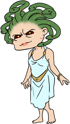 Medusa Clipart Cartoon - Medusa Clipart (500x500), Png Download