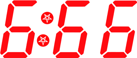 Стикер Sticker Сатана 666 Freetoedit - Number (545x234), Png Download