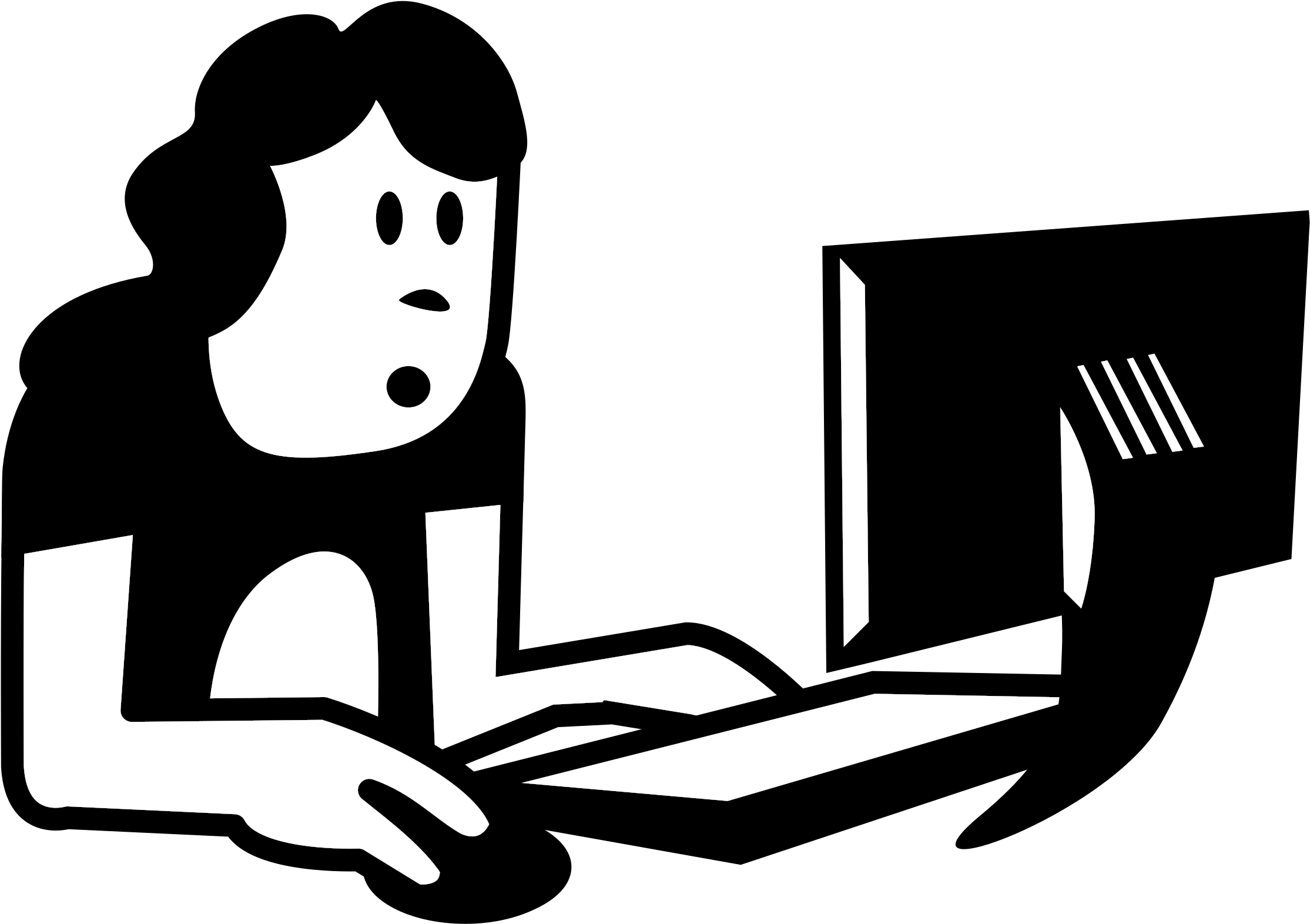 Upper Limb Disorders Explained - Using Laptop Clipart (1024x722), Png Download