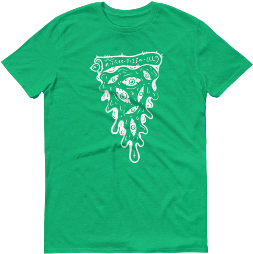 I See Pizza 666 Mono Tshirt - T-shirt (600x600), Png Download