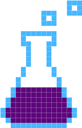 Erlenmeyer Flask - Erlenmeyer Flask Pixel Art (350x450), Png Download