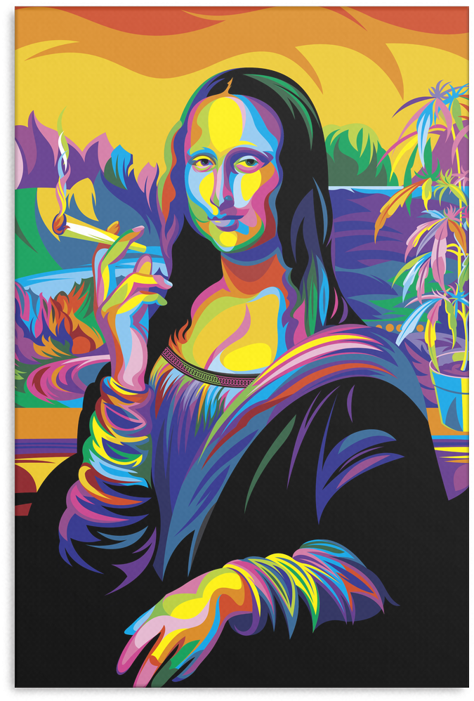 Canvas Wrap - Mona Lisa - Louvre, Mona Lisa (1024x1024), Png Download
