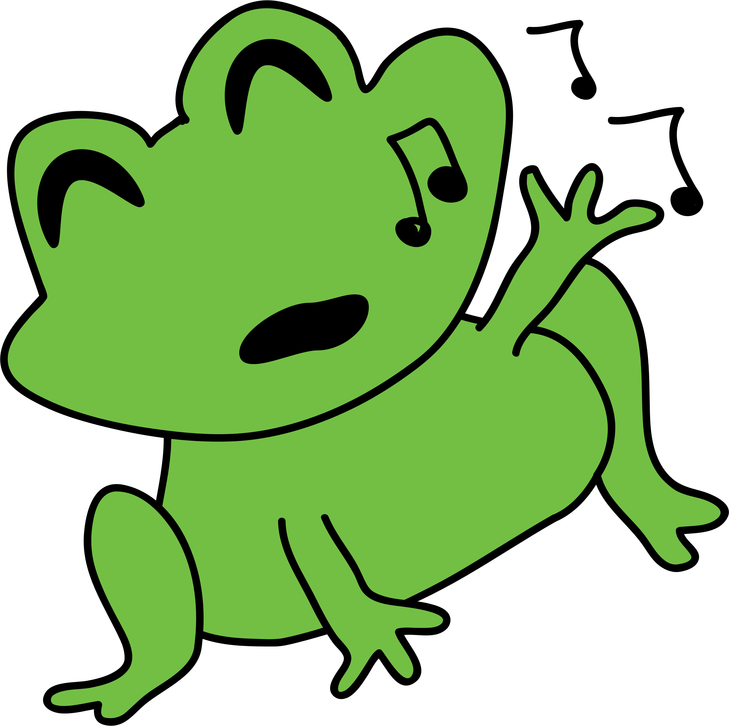 This Free Icons Png Design Of Singing Frog (2330x2321), Png Download