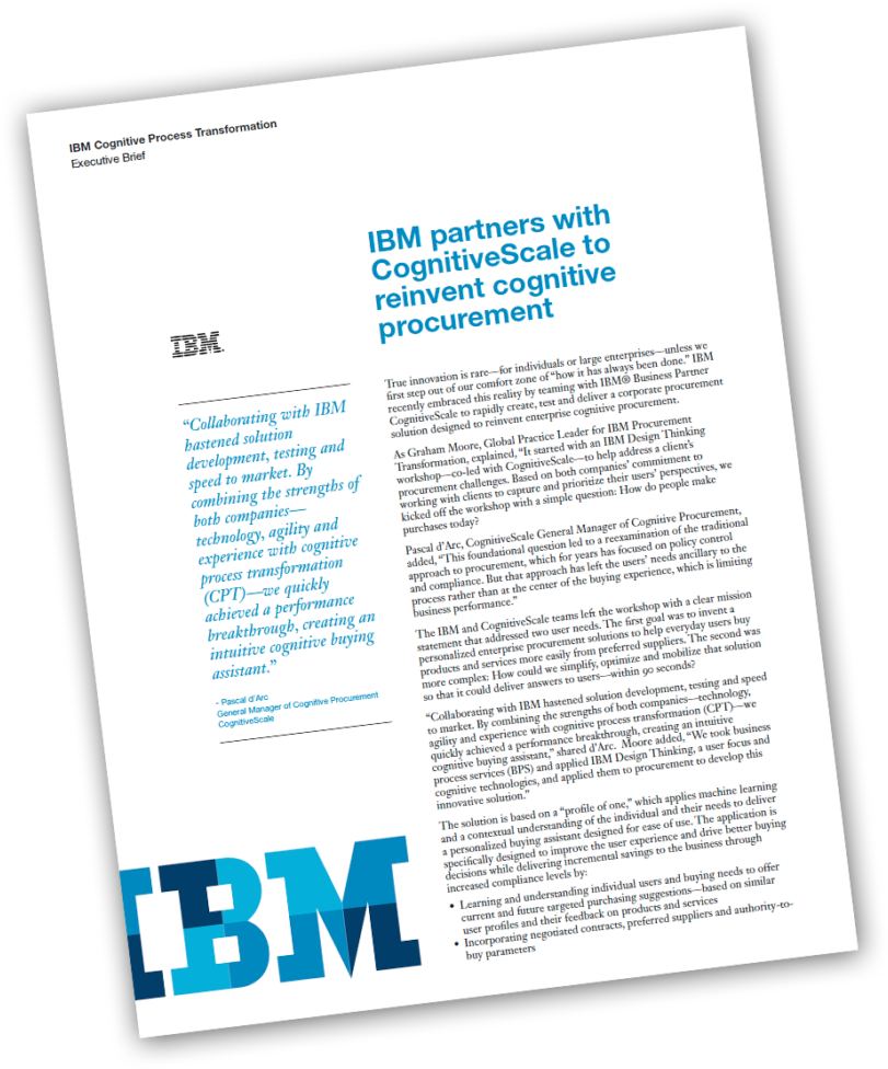Ibm Partners With Cognitivescale To Reinvent Cognitive - Brochure (851x1024), Png Download