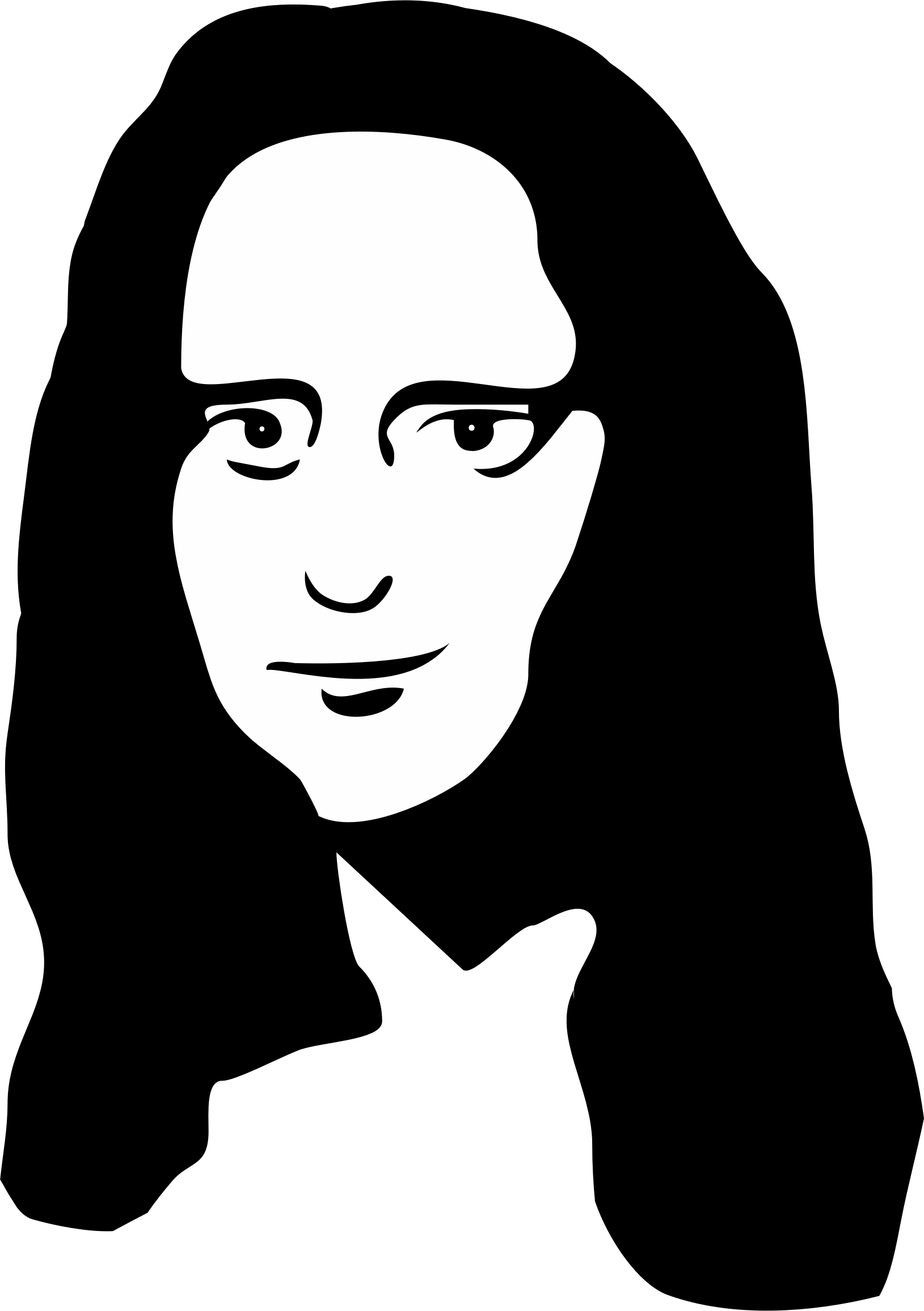 Mona Lisa Portrait Silhouette Caricature - 蒙 娜 丽 莎 (529x750), Png Download