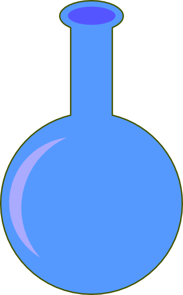 Flask - Flat Bottom Flask Clip Art (366x590), Png Download