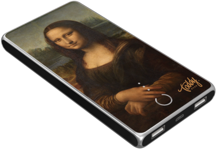 Mona Lisa Smart Charge Power Bank - Iphone (480x480), Png Download