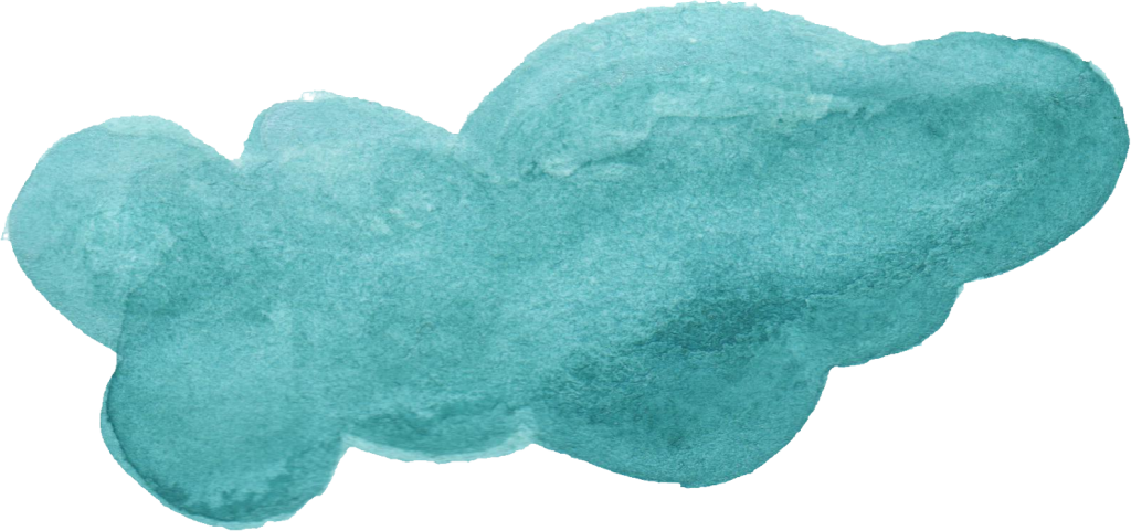 Cloud Clipart Watercolor - Green Cloud Painting Png (1024x481), Png Download