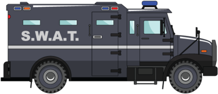 Swat Truck Wheelchair Costume Child's - Cartoon Swat Team Truck (480x480), Png Download