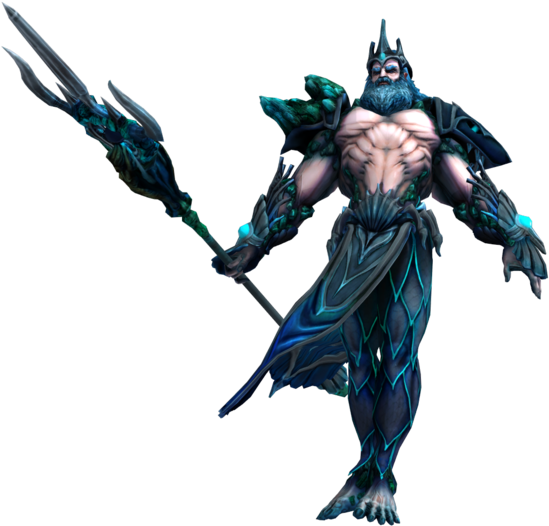 Smite Renders Poseidon Secondary By Kaiology-d9covfd - Transparent Poseidon (1024x542), Png Download