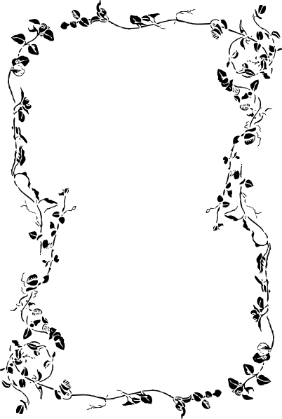 How To Set Use Floral Page Border Clipart (402x598), Png Download