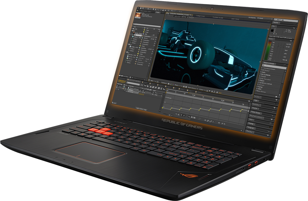 Up To 32gb Of Ddr4 - Asus Gl702vm-gc142t G702vm 17.3 Fhd I7 16gb 1tb+256g (996x649), Png Download