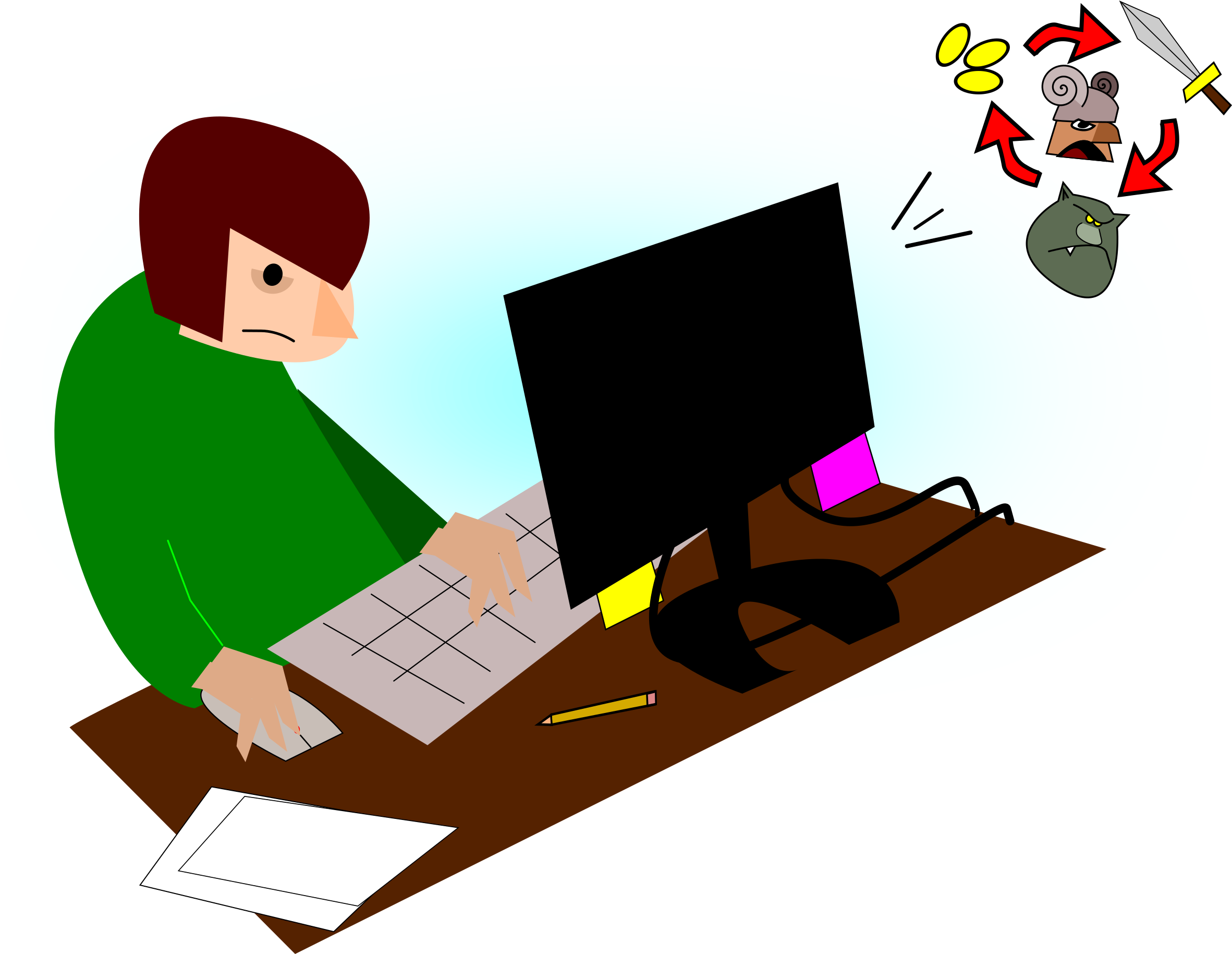 This Free Icons Png Design Of Gamer (2400x1828), Png Download