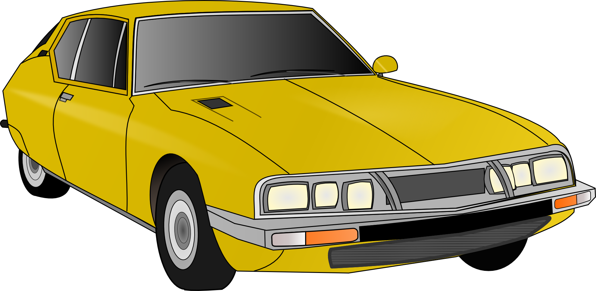 Old Car Clip Art Download - Parts Of A Car Vocabulary (800x391), Png Download