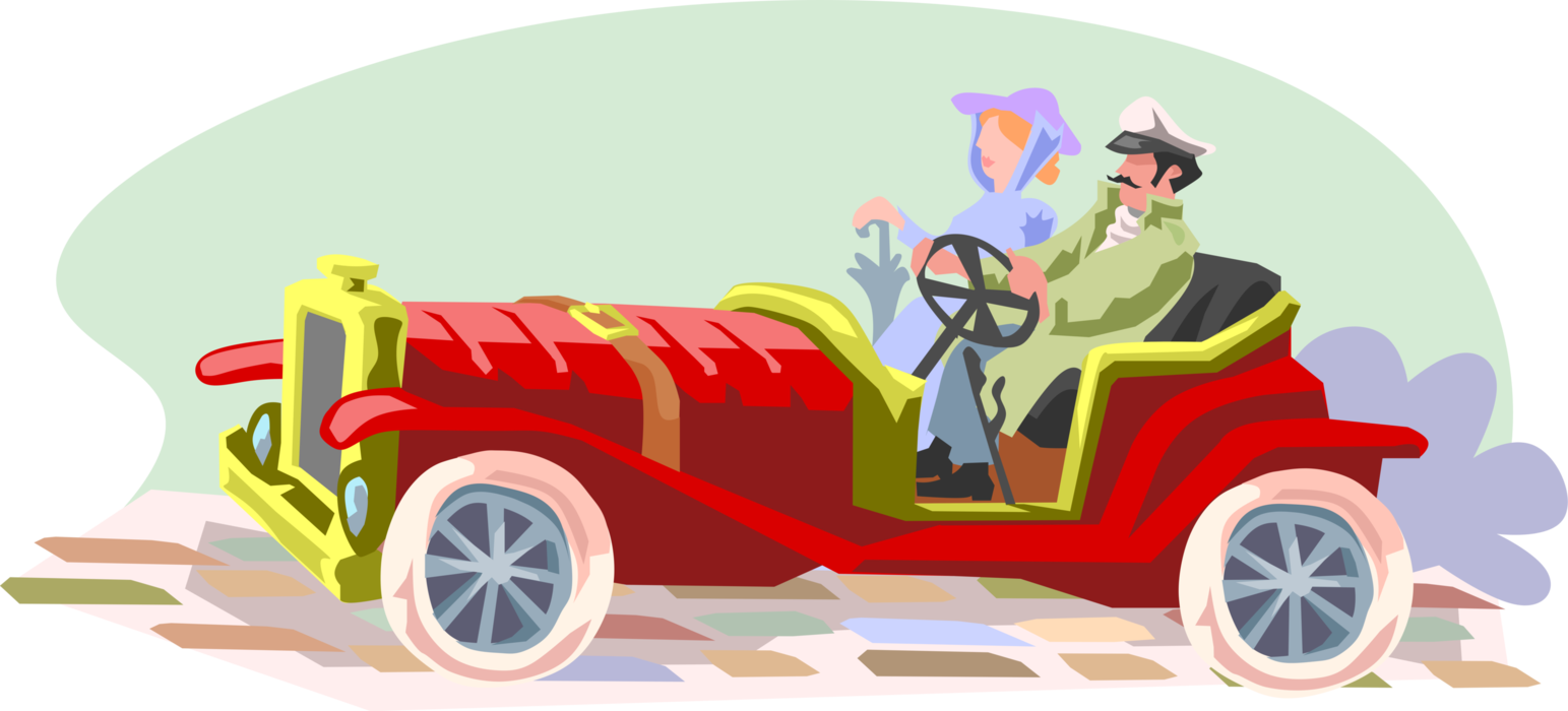 Victorian Era Vintage Automobile - Car (1543x700), Png Download