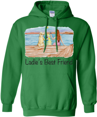 Ladie's Best Friend Watercolor Hoodie - Dog Mom T Shirt - Best Dog Ever Lovers Gift Idea Pets (500x500), Png Download