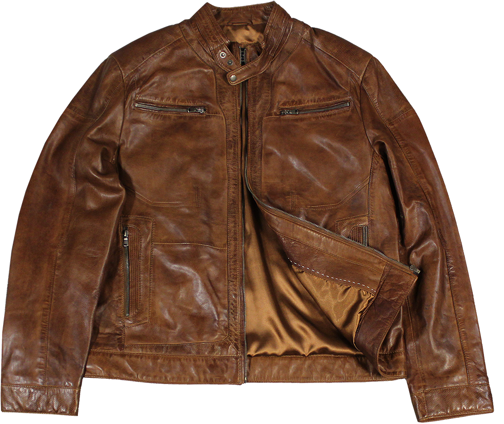 Light Brown Racer Jacket - Jacket (1000x1000), Png Download