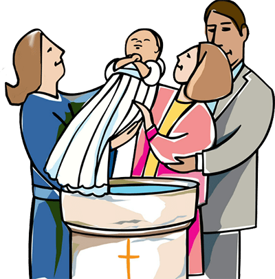 Baptisms - Baby Getting Baptized Cartoon (400x405), Png Download