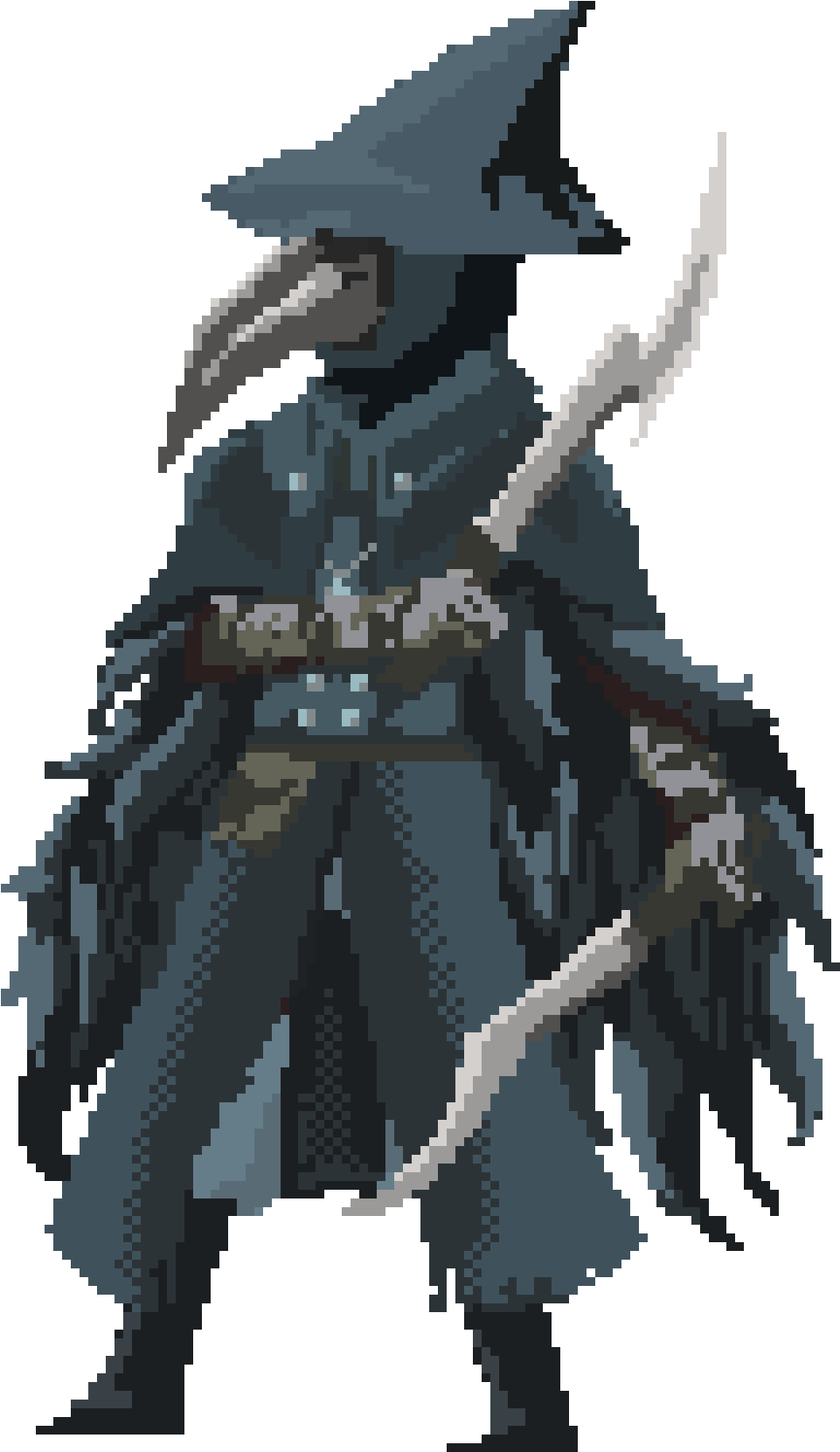 Welcome To Reddit, - Bloodborne Hunter Pixel Art (1160x1720), Png Download