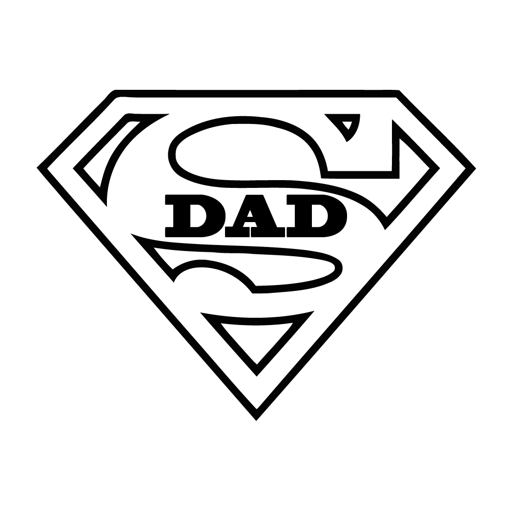 Printable Super Dad Template