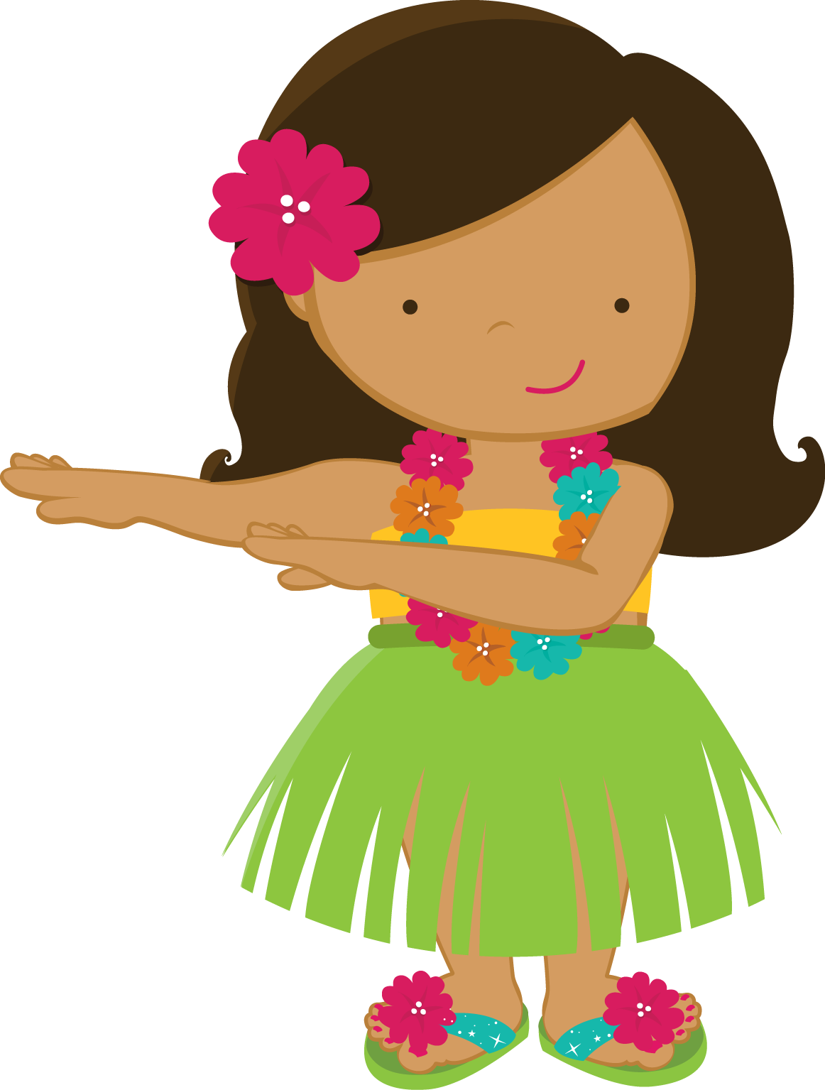 Pizza Clipart Hawaiian Pizza - Hawaiian Clipart (1162x1535), Png Download