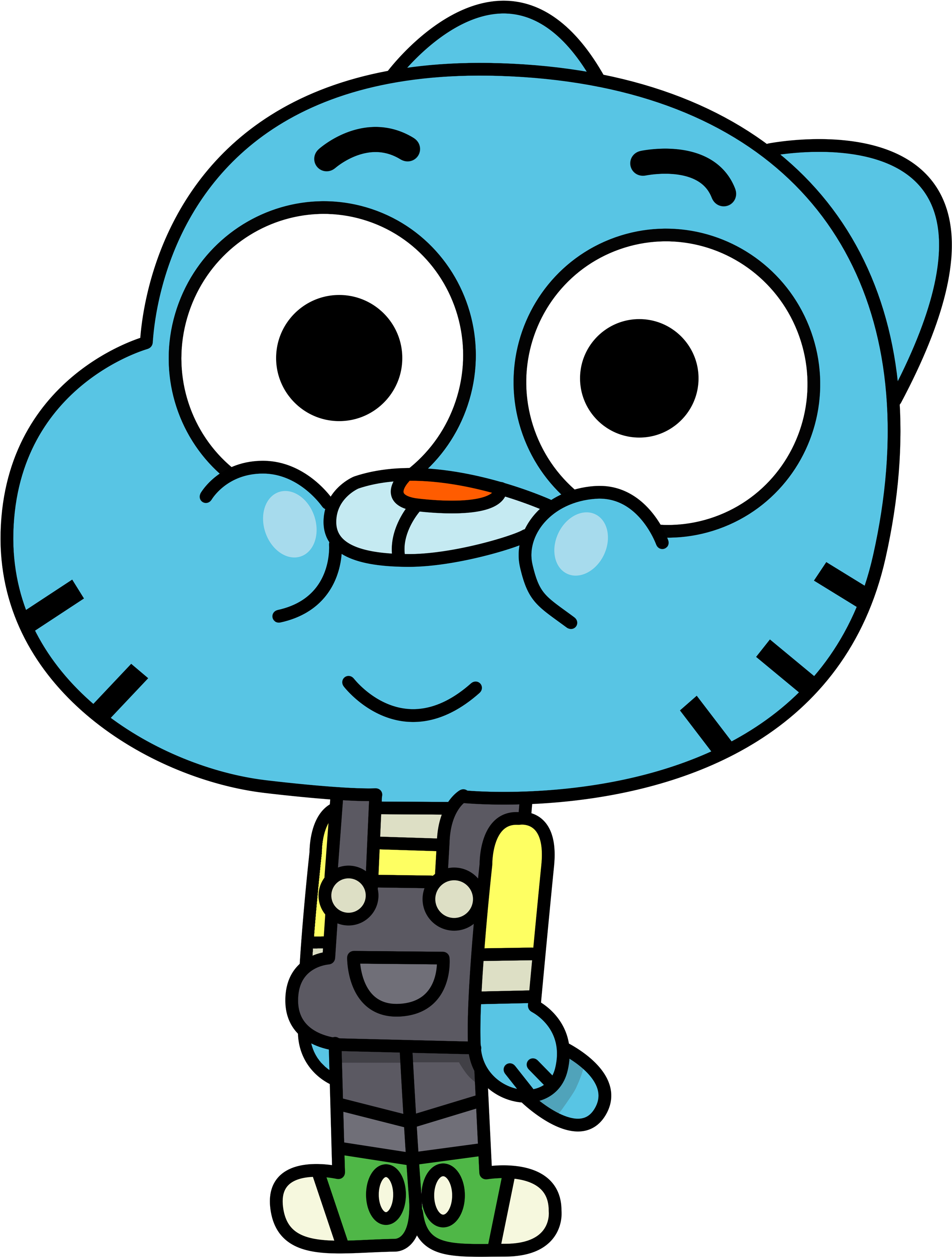 Full Resolution ‎ - Amazing World Of Gumball Young Gumball (2655x3016), Png Download