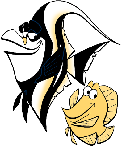 Finding Clip Art Disney Galore Bubbles - Finding Nemo Gill Cartoon (400x492), Png Download