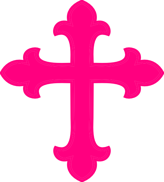Pink Cross Clipart (540x599), Png Download