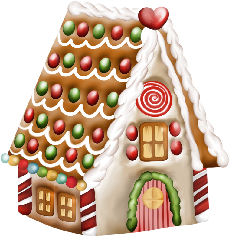 View Full Size - Gingerbread House Clipart Png (776x800), Png Download