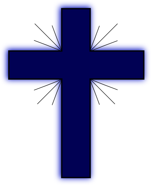 Navy Blue Cross Clipart (486x595), Png Download