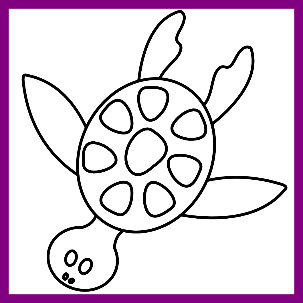 Clip Art Inspiring Drawn Sea Turtle - Black And White Turtle Png Clipart (1059x1059), Png Download