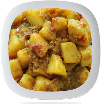 Rakhine Style Potato Curry - Vegetable Tarkari (350x364), Png Download