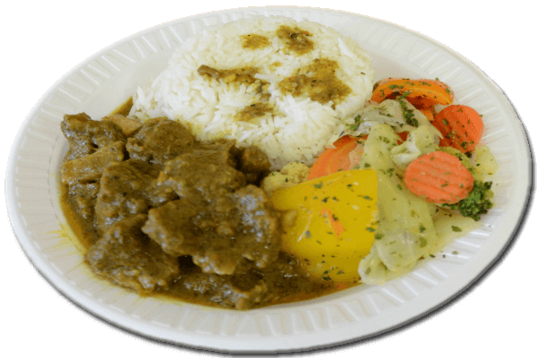 Curry Goat Dinner - Jakarta (600x400), Png Download