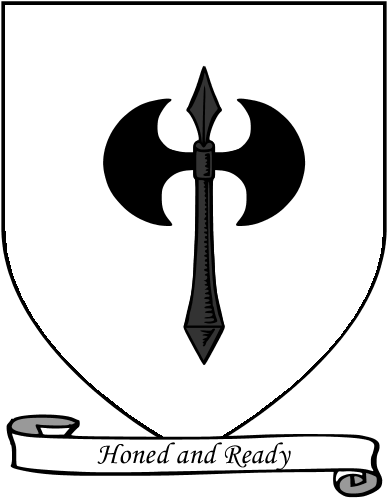 Coat Of Arms Battle Axe (400x535), Png Download