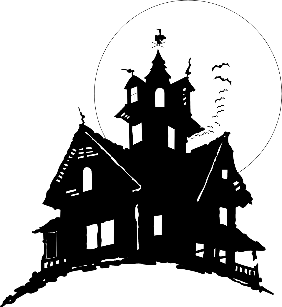 Haunted - Haunted House Vector Free (958x1045), Png Download
