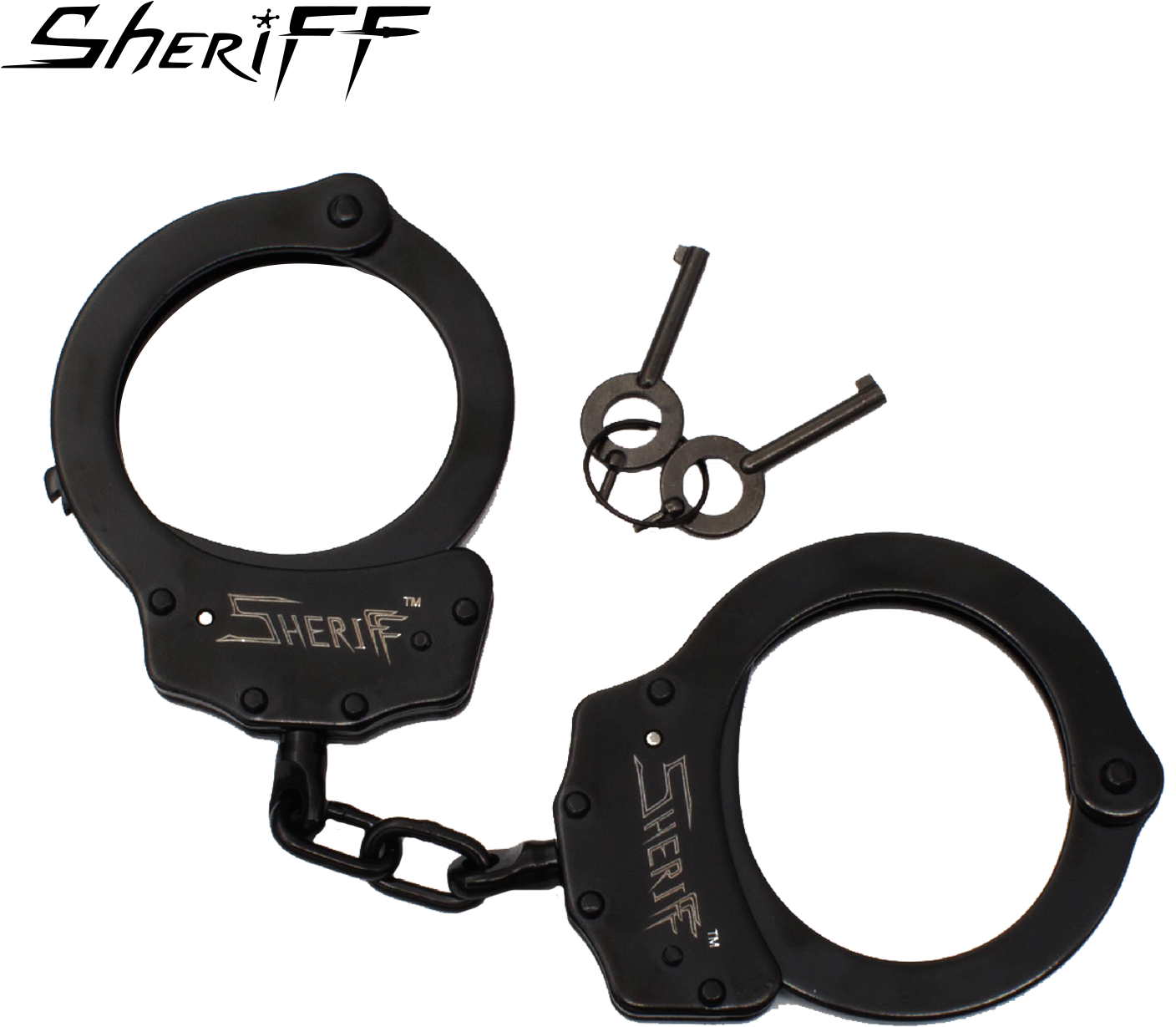 Sheriff Edition Steel Professional Grade Handcuffs, - Old School Handcuffs Transparent (1500x1500), Png Download
