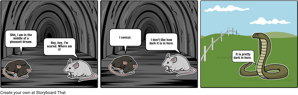 Two Blind Mice - Cartoon (1164x385), Png Download